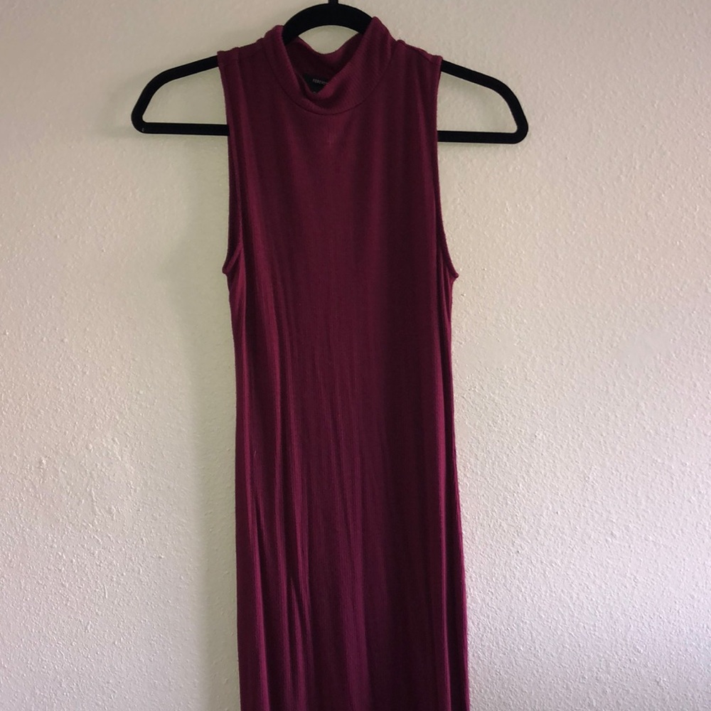 Purple ribbed midi